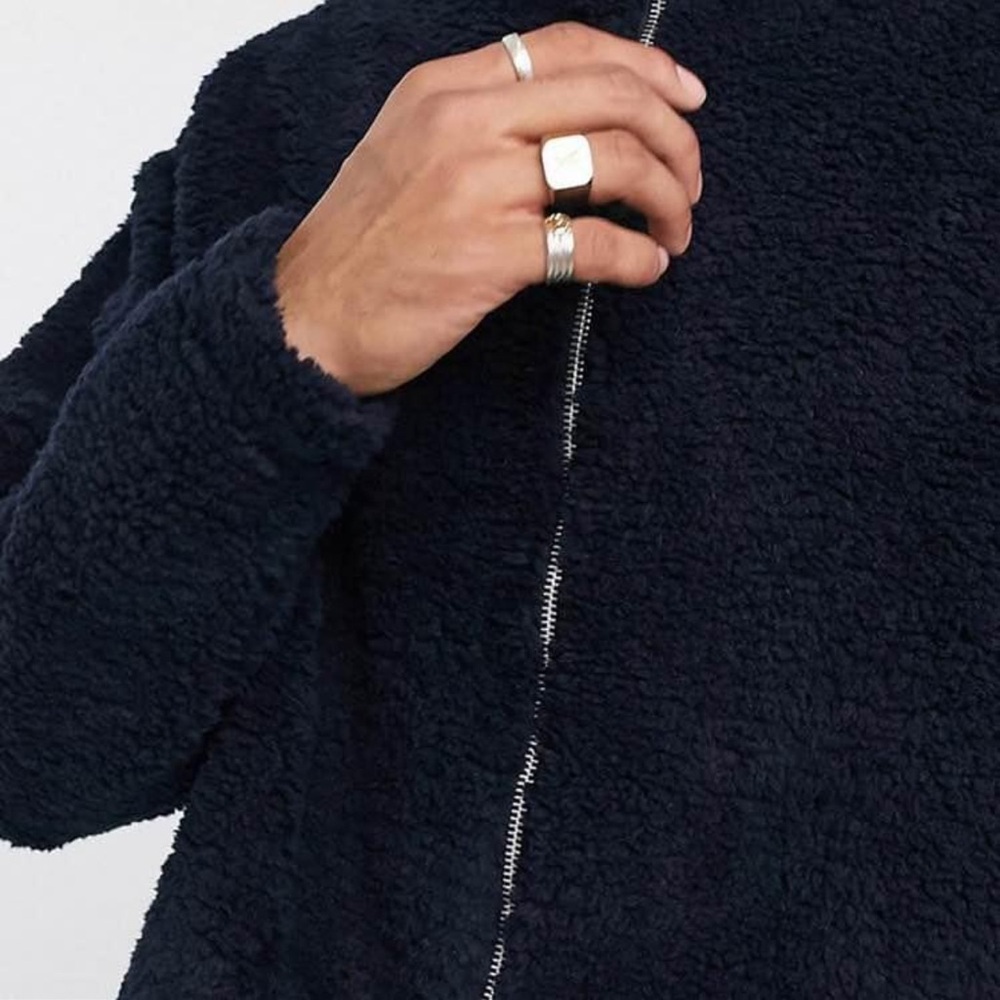 ASOS Black Textured Jacket - Picture 2 of 4